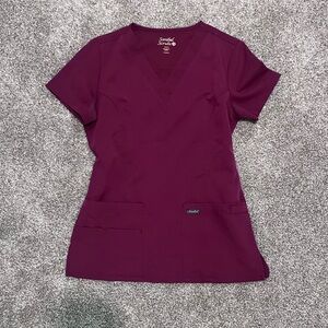 Sanibel Women's Short Sleeve Scrub - Maroon